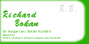 richard bokan business card