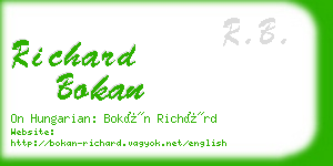 richard bokan business card